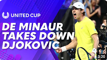 Alex de Minaur stuns Novak Djokovic | United Cup 2024 highlights