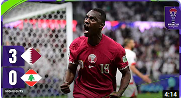 Qatar vs Lebanon 3-0 Extended Highlights - AFC Asian Cup